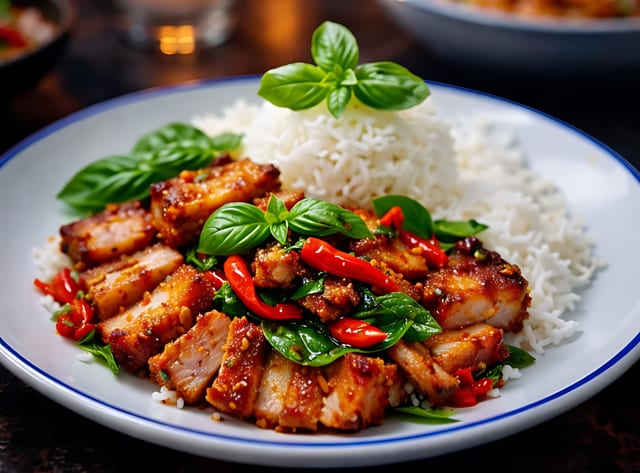 Crispy Pork Basil