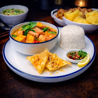 L-Pumpkin Salmon Curry+ Rice